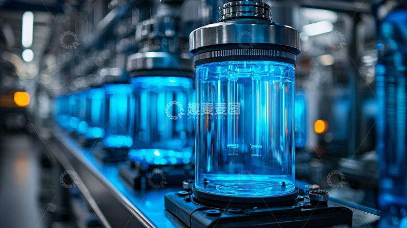 高清大图下载【趣麦麦图】蓝色液体容器排列