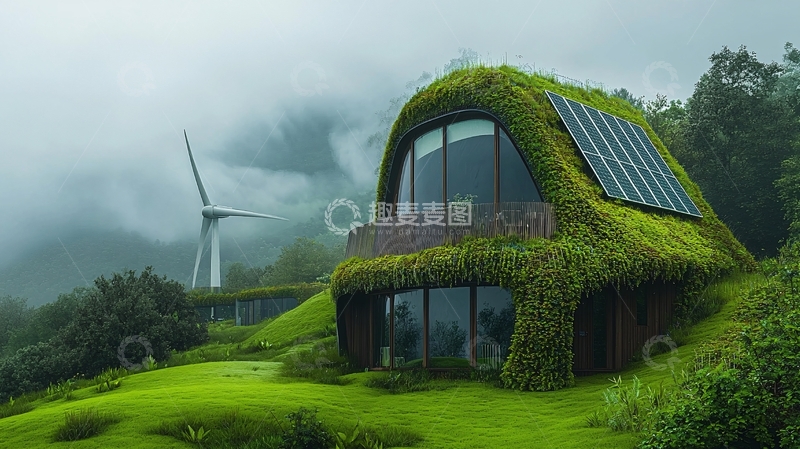 高清大图下载【趣麦麦图】绿色生态小屋