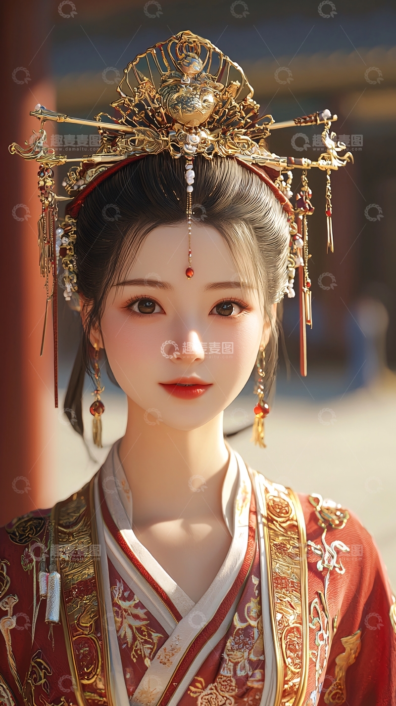 高清大图下载【趣麦麦图】古风美女