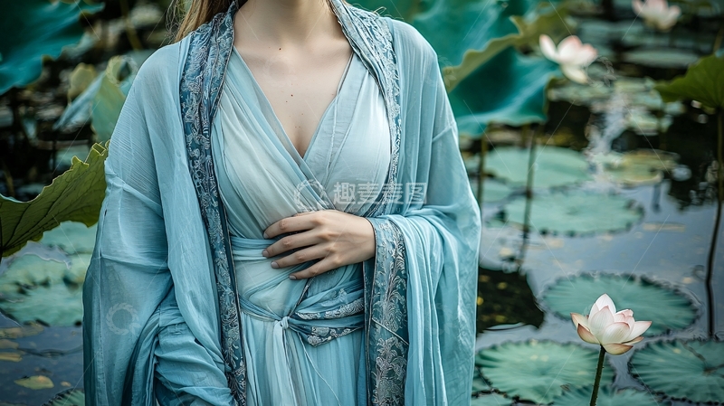 高清大图下载【趣麦麦图】仙气飘飘的蓝色古装