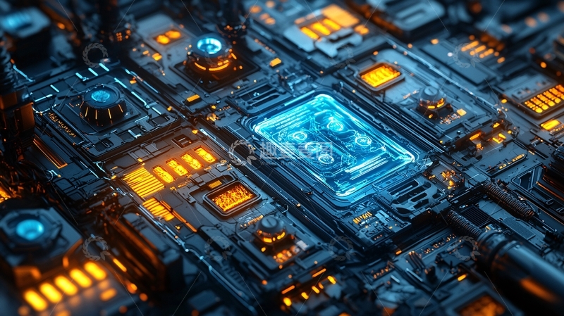 高清大图下载【趣麦麦图】未来科技风电路板