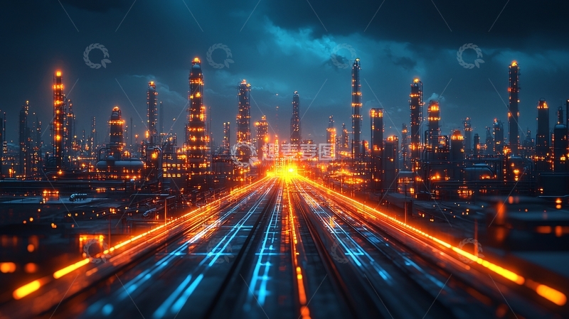 高清大图下载【趣麦麦图】工业夜景