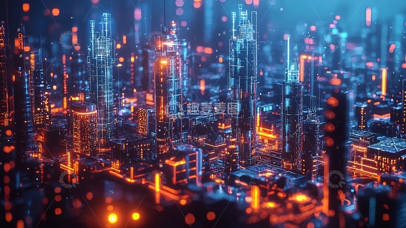 高清大图下载【趣麦麦图】未来城市夜景36