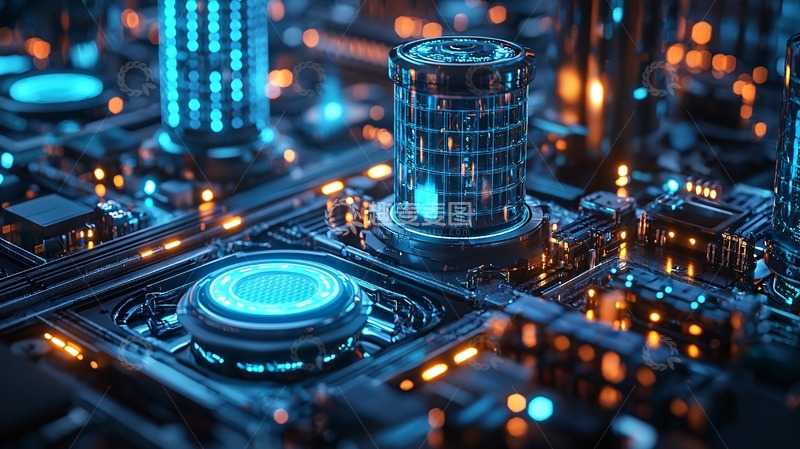 高清大图下载【趣麦麦图】科技感电路板未来主义风格