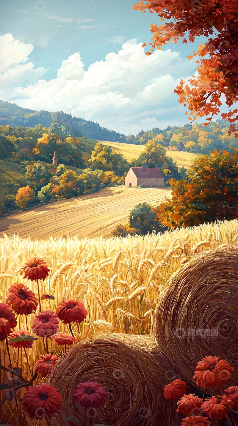 高清大图下载【趣麦麦图】秋日田园风光26