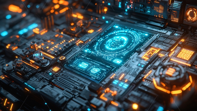 高清大图下载【趣麦麦图】未来科技感的电子设备