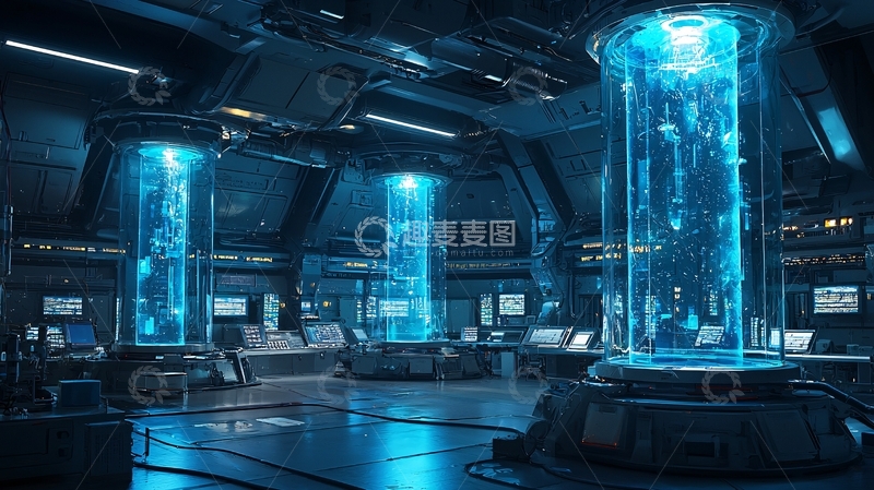 高清大图下载【趣麦麦图】未来科技感实验室