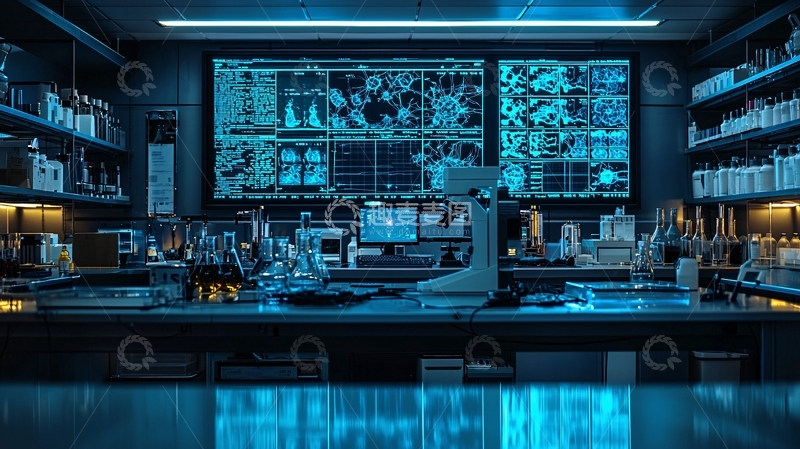 高清大图下载【趣麦麦图】科幻实验室内部场景