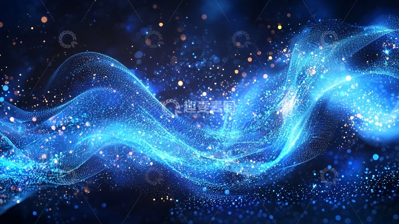 高清大图下载【趣麦麦图】蓝色星空抽象背景