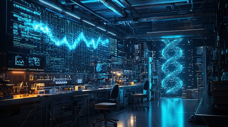 高清大图下载【趣麦麦图】科技感实验室内部场景