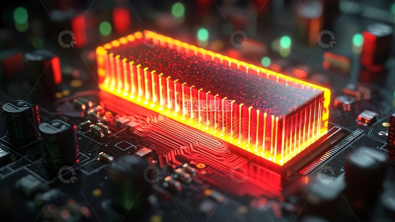 高清大图下载【趣麦麦图】闪亮的电脑芯片电路板