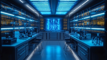 科幻实验室内部场景