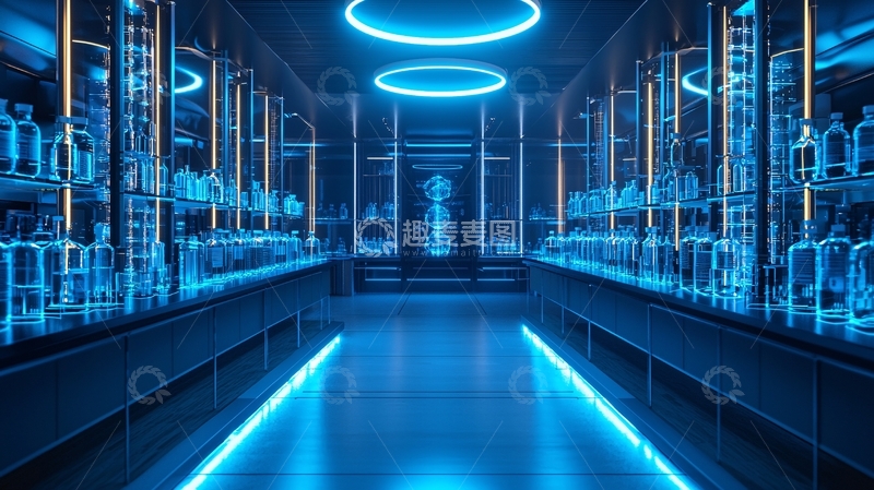 高清大图下载【趣麦麦图】未来感实验室内部场景