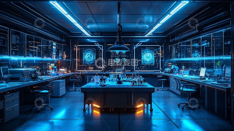 高清大图下载【趣麦麦图】未来科技感实验室