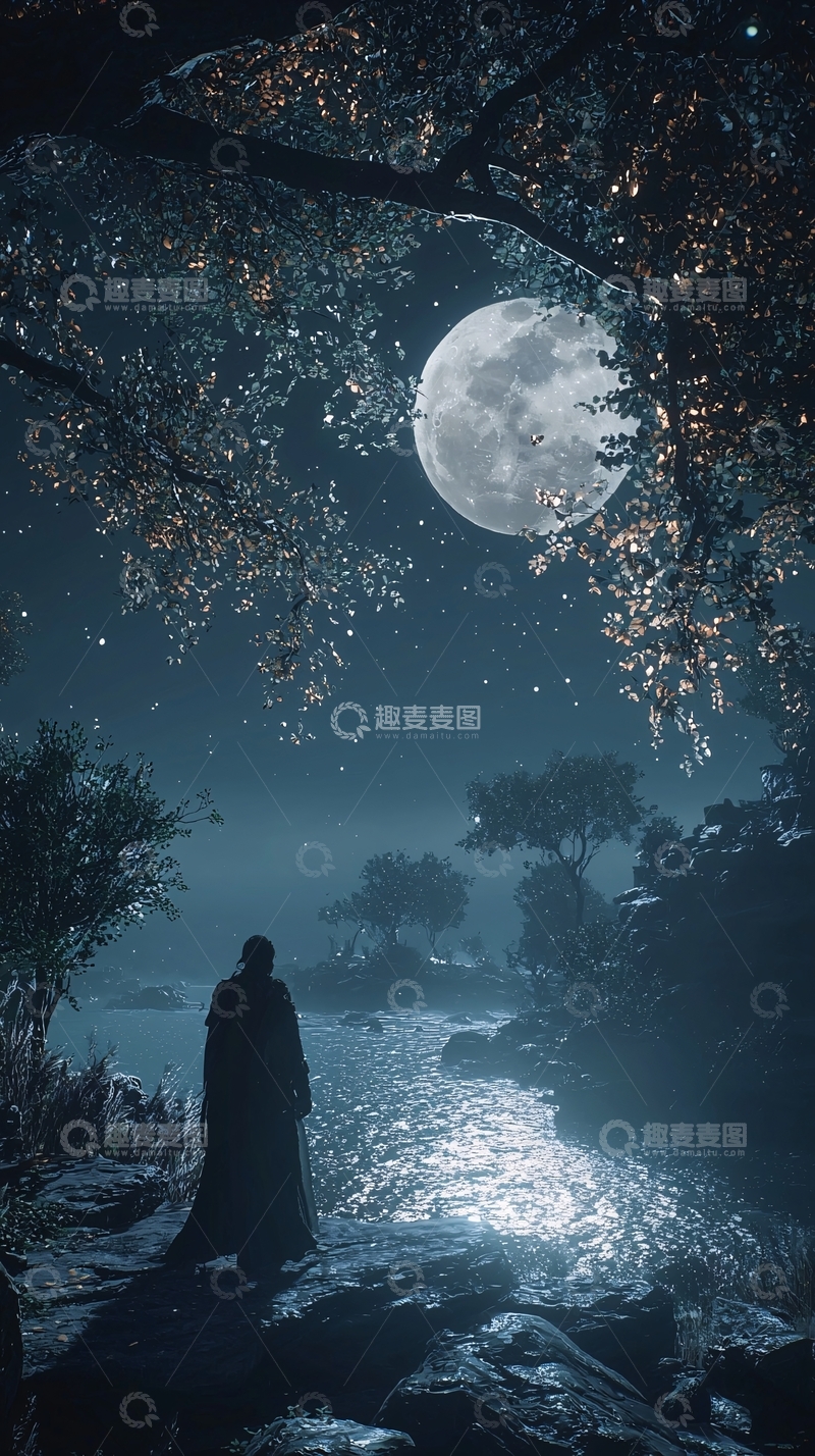 高清大图下载【趣麦麦图】月夜