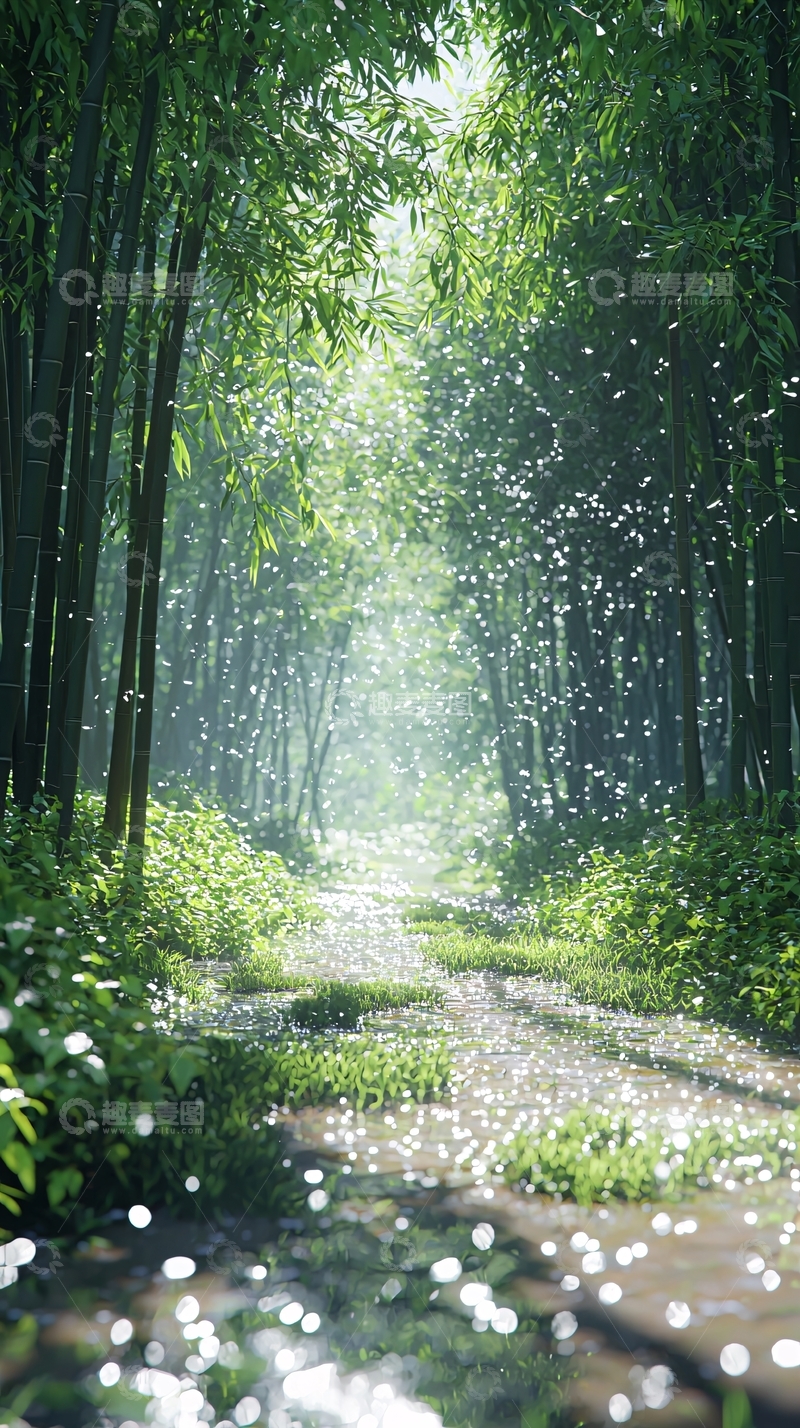 高清大图下载【趣麦麦图】竹林小路