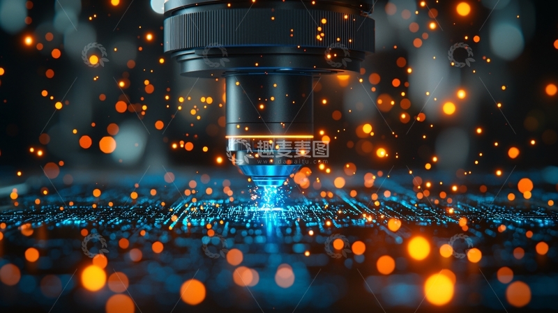 高清大图下载【趣麦麦图】精密机械加工产生火花
