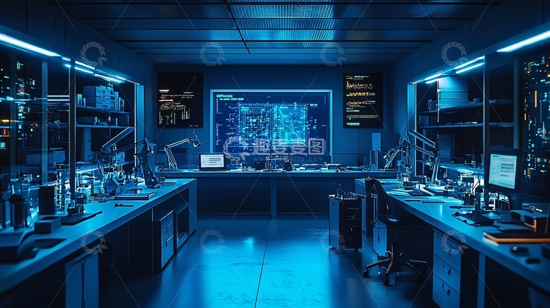 高清大图下载【趣麦麦图】科技感实验室