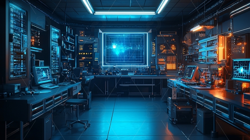 高清大图下载【趣麦麦图】未来科技感实验室