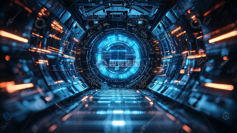 高清大图下载【趣麦麦图】未来科技隧道2