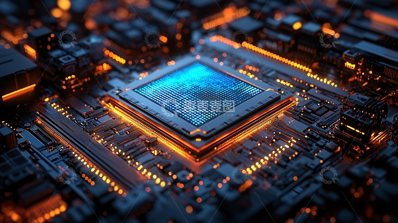 高清大图下载【趣麦麦图】高科技芯片电路板特写