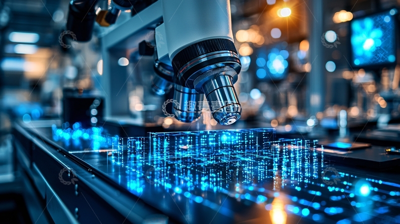 高清大图下载【趣麦麦图】实验室显微镜下的科技光芒