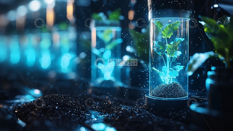 高清大图下载【趣麦麦图】植物在透明容器中生长