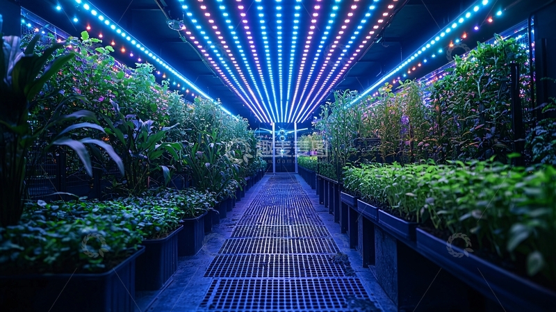 高清大图下载【趣麦麦图】垂直农场夜景