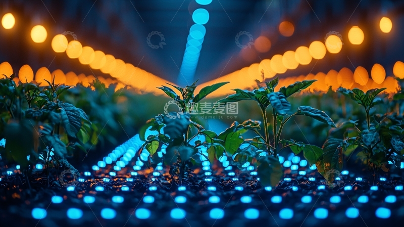 高清大图下载【趣麦麦图】室内植物未来科技感场景