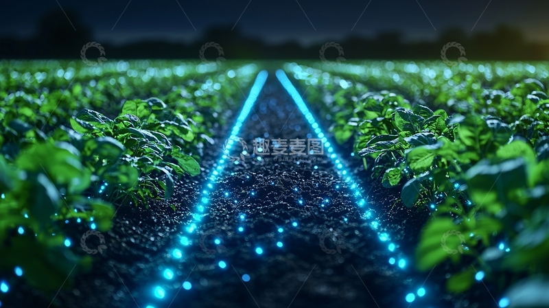高清大图下载【趣麦麦图】科技感农田