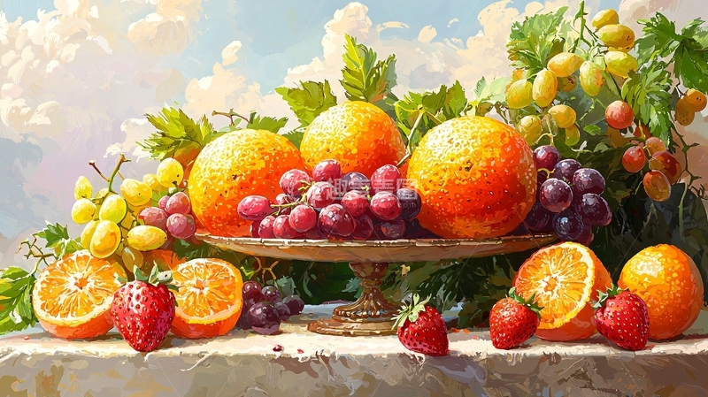 高清大图下载【趣麦麦图】水果静物写实绘画作品