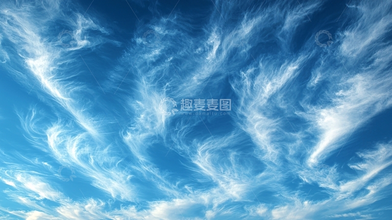 高清大图下载【趣麦麦图】蓝天卷云如羽毛