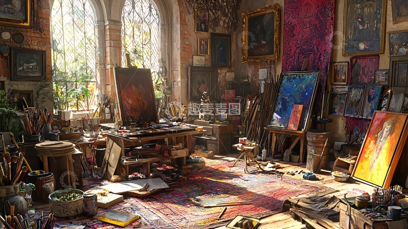 高清大图下载【趣麦麦图】艺术家工作室