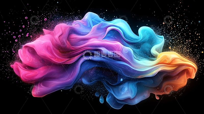 高清大图下载【趣麦麦图】彩色烟雾流动3