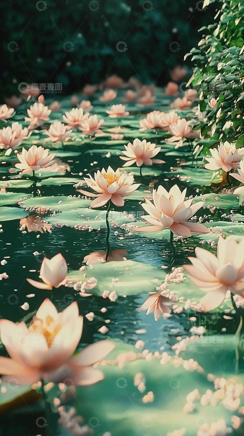 高清大图下载【趣麦麦图】水面莲花