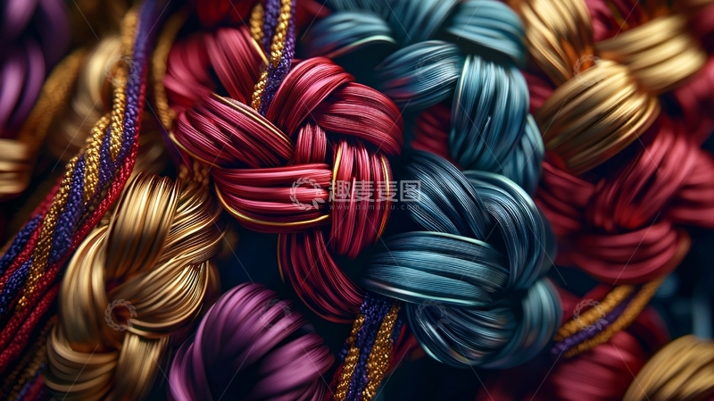 高清大图下载【趣麦麦图】彩色编织绳