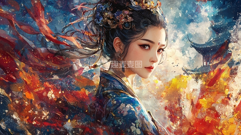 高清大图下载【趣麦麦图】古风美女