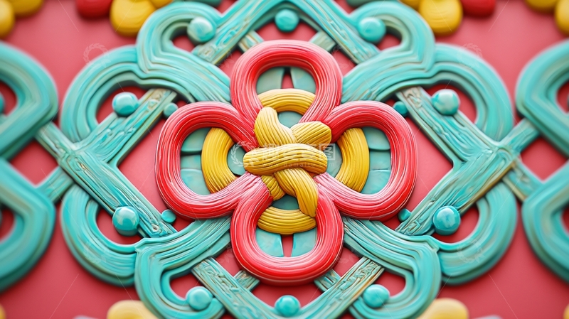 高清大图下载【趣麦麦图】彩色祥云纹图案