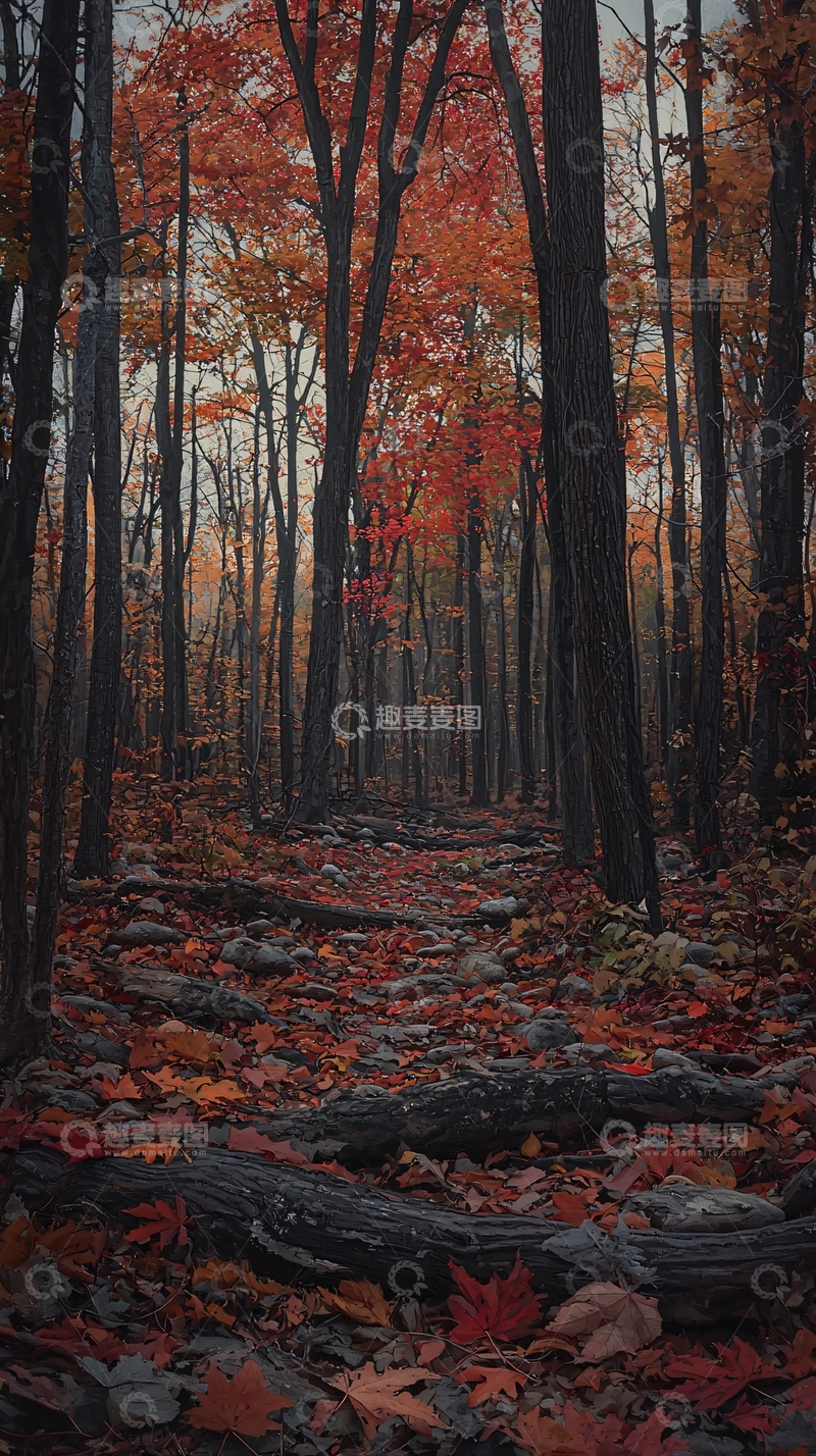 高清大图下载【趣麦麦图】秋日森林小路