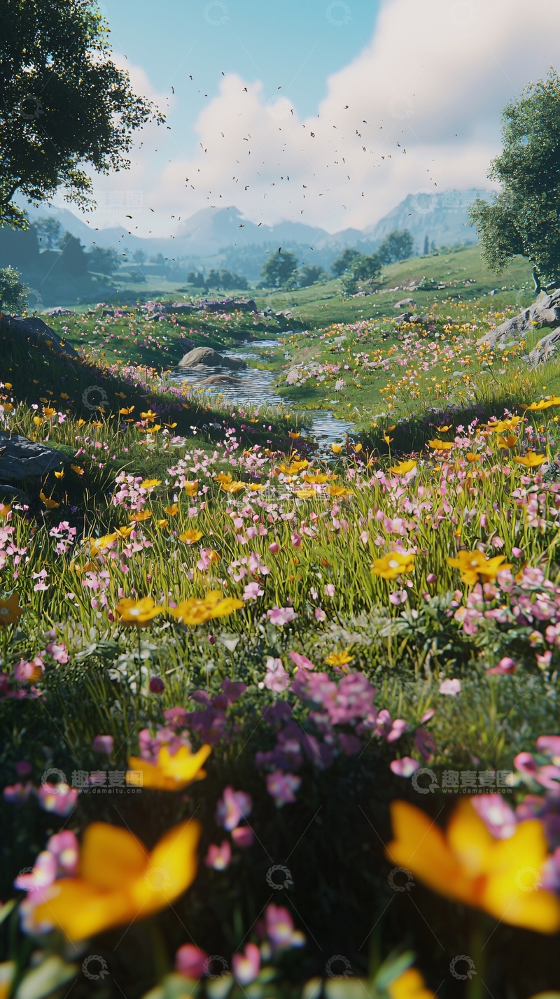 高清大图下载【趣麦麦图】春日田园