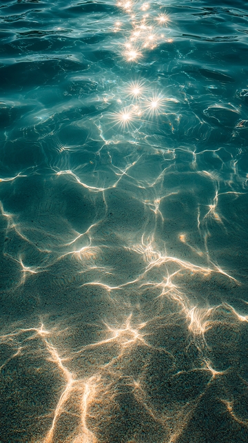 阳光照耀下的水面