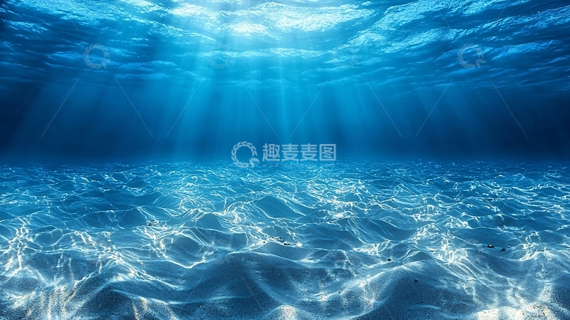 高清大图下载【趣麦麦图】清澈的海水阳光洒在海底