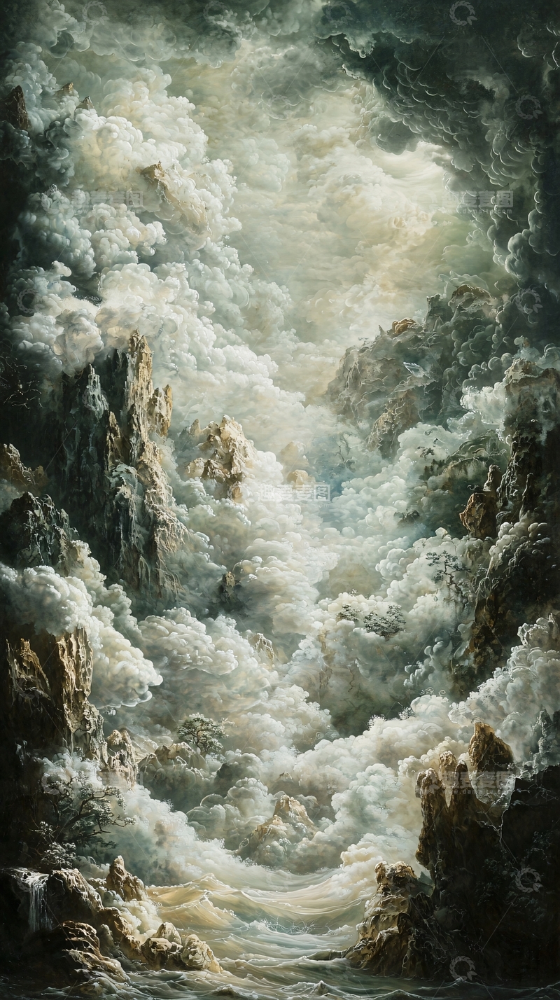 高清大图下载【趣麦麦图】云海山峰