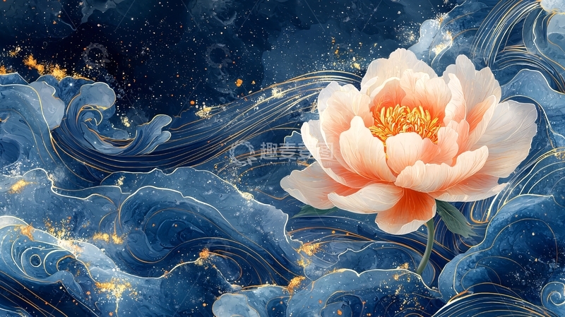 高清大图下载【趣麦麦图】国风水墨荷花唯美意境