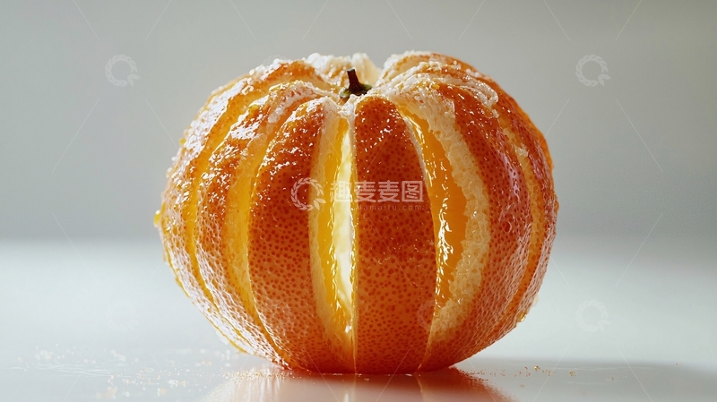 高清大图下载【趣麦麦图】剥皮的橙子