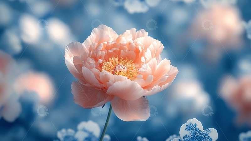 高清大图下载【趣麦麦图】粉色牡丹