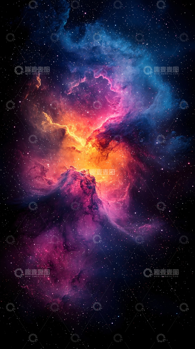 高清大图下载【趣麦麦图】绚丽多彩的宇宙星云