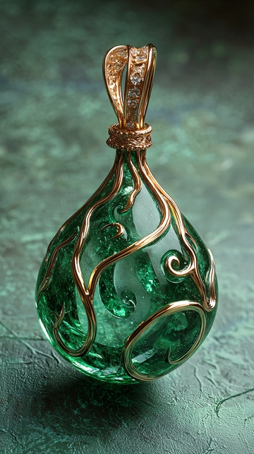 绿色宝石吊坠