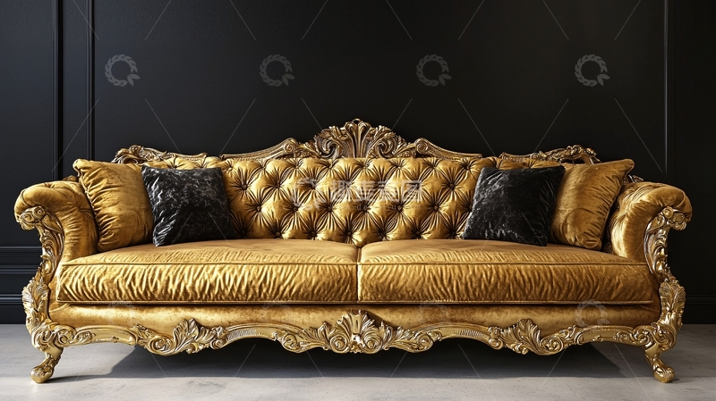 高清大图下载【趣麦麦图】金色奢华欧式沙发
