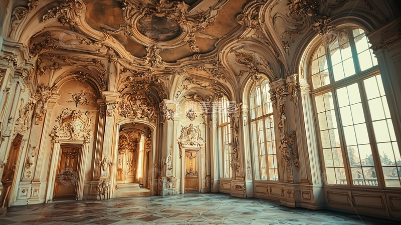 高清大图下载【趣麦麦图】奢华复古宫殿大厅
